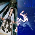 [EXO] 후니 <b>에스</b>컬레이트에 앉아서 장난친다고 맏형한테 혼났대