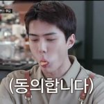 [EXO] 힘겹게 먹고있는 오세훈의 작은 입ㅋㅋㅋ