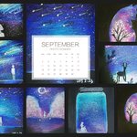 [댓글부탁해] 내가 그린 그림 앱으로 <b>달력</b>?같은거 만들었는데