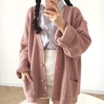 [댓글부탁해] 교복에 <b>분홍색</b> 가디건 에바?