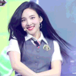 나연 흑발 생머리 존예