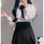 봄에 이런 블라우스 <b>위에</b> 뭐입음?