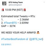 [방탄소년단] ⚠️10시 추이