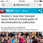[댓글부탁해] 스웨덴 페미니스트 음악<b>행사</b>
