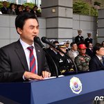 청해부대 29진 환송식 축사하는 안규백 국방위원장