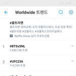 [모두드루와] 방탄 왠만한 나라 트렌드 다 1위네