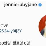 [댓글부탁해] 제니 인스타 팔로워 1600만명 돌파