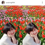 <b>꽃밭</b>에서 사진찍은 박은빈
