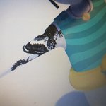 [드루와] <b>휴먼</b>폴플렛 캐릭터 팔에 용문신그림