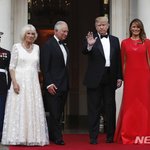 美대사관서 국빈만찬 <b>답례</b>하는 트럼프