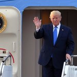 속보 트럼프 방한. <b>오산기지</b> 도착.