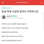 [<b>원본</b>지킴이] (<b>원본</b>지킴이)수정전 동생목에 식칼댄 딸 <b>원본글</b>