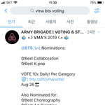 [방탄소년단] V/MA 노미네이트됐어!