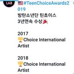 [방탄소년단] 방탄 3년<b>연속</b> 틴choice수상