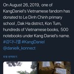 [강다니엘] 베트남 포룽이들 강다니엘 이름으로 책이랑 <b>공책</b> 기부했대❤