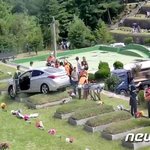 성묘객에 차량 돌진. 4명 <b>중상</b>