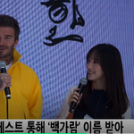 [연예인] 베컴 내한 한글 이름 공모 '백<b>가람</b>' 좋아