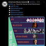 방탄 아메리칸 뮤직어워드 3<b>부문</b> 노미네이트됨