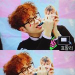 서로 다른 아이돌 사진에 낙서하는 <b>두</b> 아이<b>돌</b>