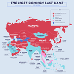 [모두드루와] 아시아 국가별 <b>최다</b> 성씨