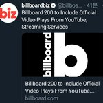 [댓글부탁해] 내년부턴 유튜브 뮤비도 빌보드앨범200에 <b>반영</b>된다고함