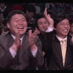 박수 인사 다 욕심내는 유재석.<b>gif</b>