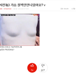 [댓글부탁해] 밑에 가슴 얘기 나와서 그러는데