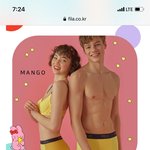 휠라언더웨어 <b>아웃핏</b> 레인보우 존예