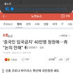 [댓글부탁해] 중국인 입국금지 청원 <b>논의</b> 안하겠대.