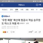 [댓글부탁해] 비행기 승무원 마스크 <b>허용</b>됨