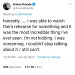 아리아나 그란데가 본 방탄 그래미 리허설