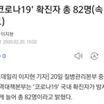 국내확진<b>자수</b> 82명이래