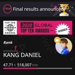 [강다니엘] 2020 글로벌<b>탑</b><b>텐</b>어워즈 투표끝!