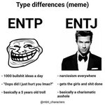 [드루와] ENTP와 <b>ENTJ</b> 간단히 정리 해줌