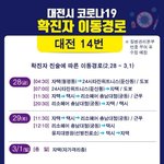 [모두드루와] <b>대전시</b> 코로나 14번째 확진자 이동경로