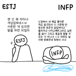 [MBTI] <b>ESTJ</b>랑 INFP랑 안맞는 이유 그려봄
