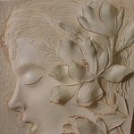 [가죽공예] 가죽<b>카빙</b>-피규어 3D<b>카빙</b>(인물과 목련)