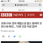 영국 <b>왕세자</b> 코로나 확진이래