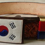 [가죽공예] 가죽벨트-태극기와 무궁화 디자인벨트