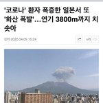  '코로나' 환자 <b>폭증</b>한 일본서 또 '화산 폭발'…연기 3800m까지...