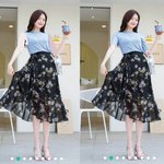 [추반] 이 치마에 민소매랑 <b>반팔</b>티 중에 뭐가 나아?