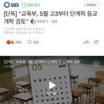 [드루와] 고3부터 <b>순차적</b>으로 5월에 등교한대