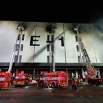 군포 <b>물류</b>센터 13시간째 안잡힌 불.주민대피령.대응3단계 바령