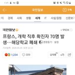 프랑스 <b>개학</b>하고 확진자 70명 생겼대
