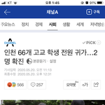 학생확진자 두명생겨서 <b>전원</b>귀가했대