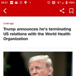 [긴급속보] 미국이 <b>WHO</b> 완전히 손절함