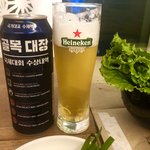 [너가봤으면] 비오는 밤 맥주와 삼겹살