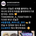 [TXT모아] 쇼챔짹 / 엠디짹/ <b>오후</b>6시쇼챔 TXT 출연❣