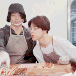 방탄 브이앱에서 지민 정국이 만든 김밥