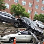 대학교서 차량이 담장 들이받아 차량 5대 파손